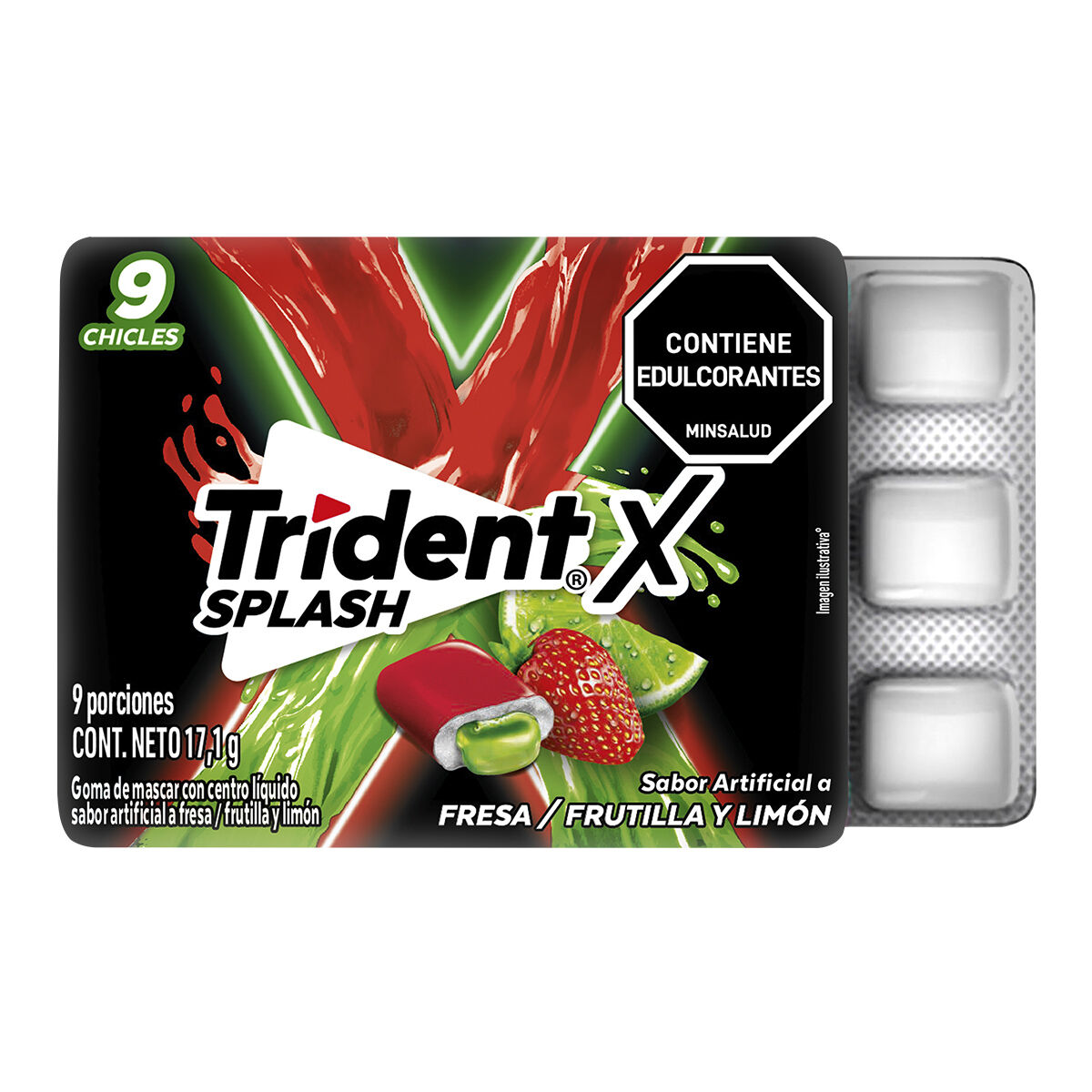 Trident Sobre X 17.1Gr Fresa Frutilla Y Limon